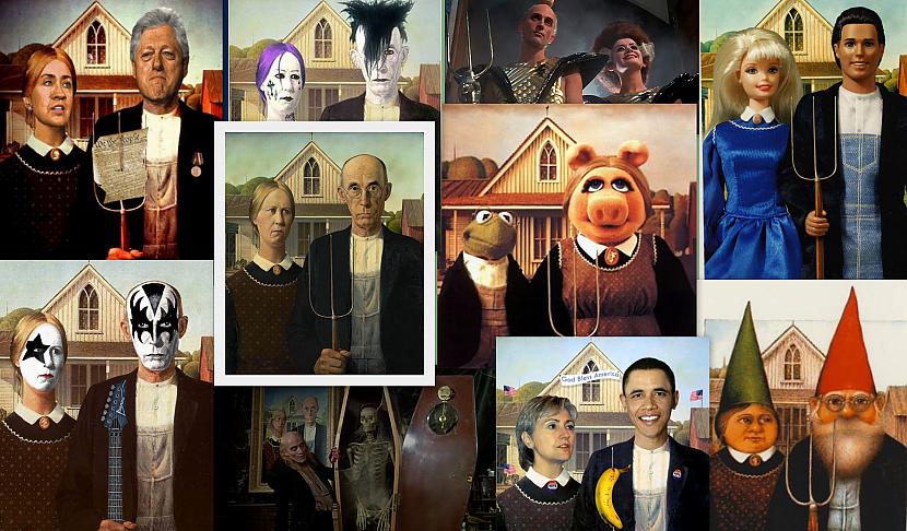 Grant Wood glezna... Autors: GargantijA Māksla... Parodija... Māksla
