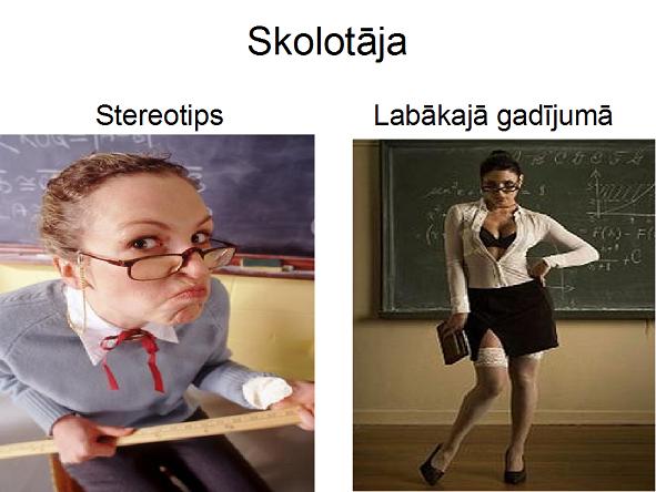 Autors: xprusaks Stereotips vs labakajā gadījumā.