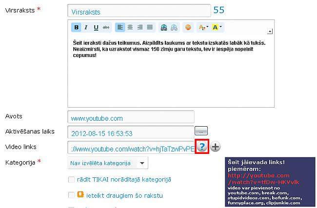 Pie lauka quotvideo... Autors: EV1TA Kā ielikt rakstu?