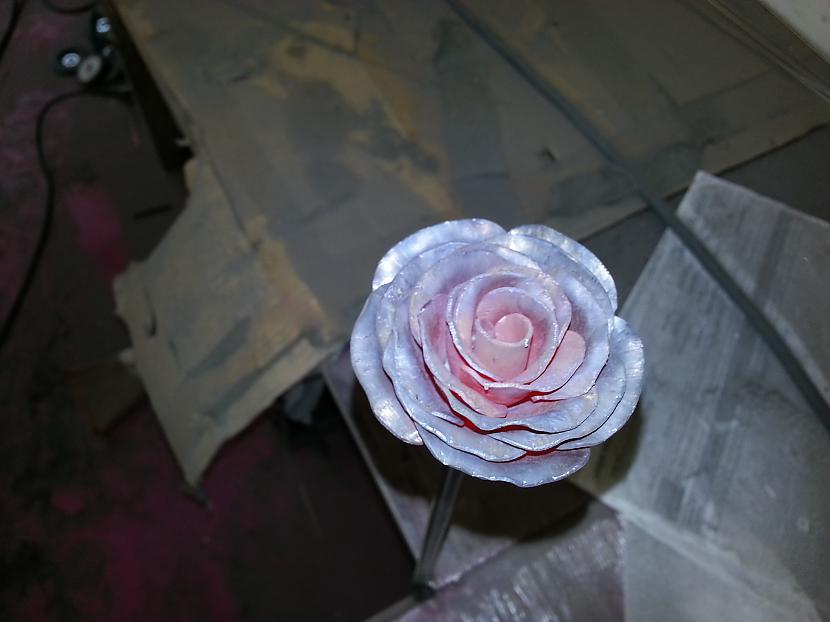 Autors: kpot Roze no metāla. Never ending rose. Metal rose hand made