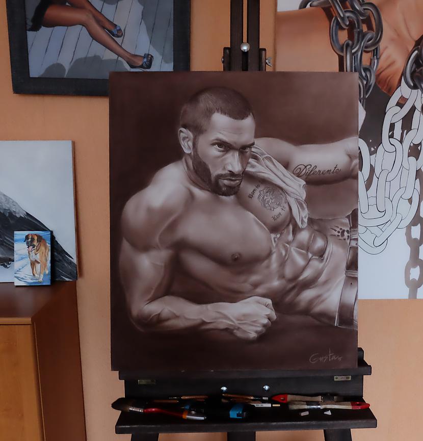 quotLazarAngelovquotzīmējums60x50cmnbspAudekls sēpijas zīmulis2015nbs... Autors: Pēcnācējs Jaunas LATVIEŠU meitenes zīmējumi un gleznas