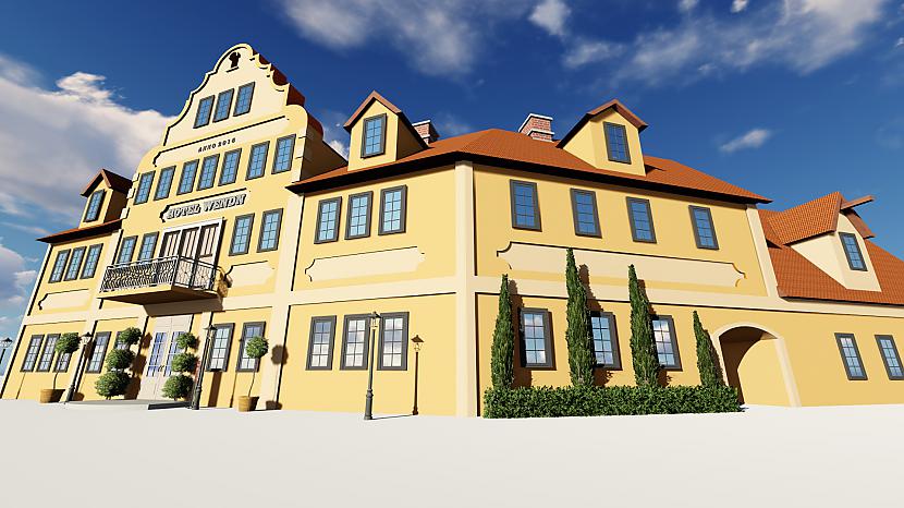 Autors: djart2007 Lielā Katrīnas iela, Cēsis, 3D rekonstrukcija