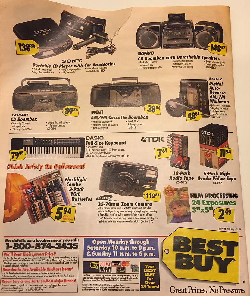 Kad Sony vēl bija nekronēts... Autors: Lestets Reklāmas katalogs no 1994. g.