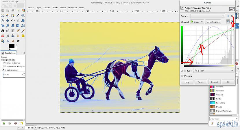 Autors: Strāvonis GIMP, bildes izgaismošana