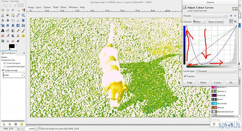 Autors: Strāvonis GIMP, bildes aptumšošana