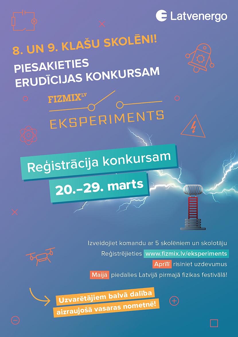 Par konkursuFizikas... Autors: jacky Aicina skolas pieteikties fizikas erudīcijas konkursam “FIZMIX Eksperiments”