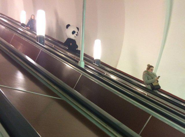 Dzīvnieku milzu galvasmaskas... Autors: Latvian Revenger Krievijas metro - visstilīgākie cilvēki mīt šeit!