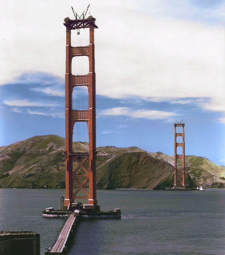 Zelta vārtu Golden Gate... Autors: Geimeris Vēsturiski attēli, kurus iepriekš nebūsi redzējis!
