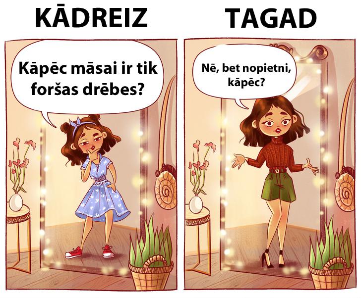 Autors: matilde 13 komiksi par māsu dzīvi «kādreiz» un «tagad». Vai atpazīstat tajos sevi?