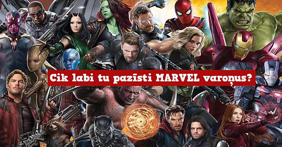 Cik labi tu pazīsti MARVEL varoņus?