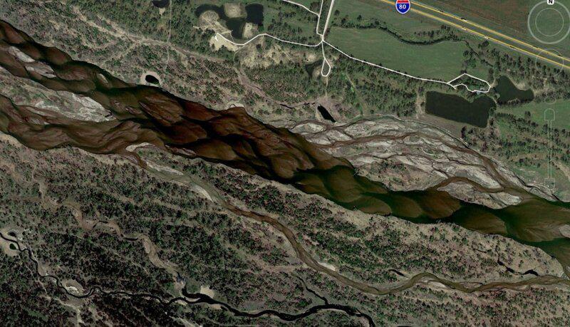 nbspPlatas upe Nebraskā ASV Autors: matilde Interesantas vietas, kas atrastas ar «Google Earth» palīdzību