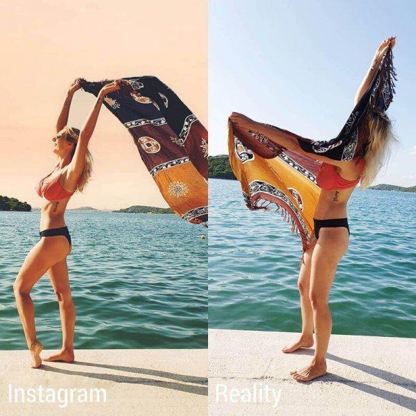 Autors: es tēvocis Divu paralēlu realitāšu kontrastu Instagram parāda meitene no Šveices