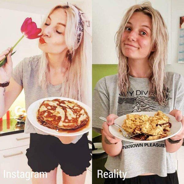 Autors: es tēvocis Divu paralēlu realitāšu kontrastu Instagram parāda meitene no Šveices