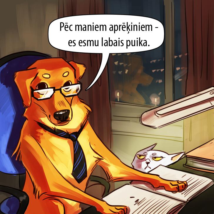 Autors: matilde Kā būtu, ja mājdzīvnieki spētu runāt ar cilvēkiem (11 komiksi)
