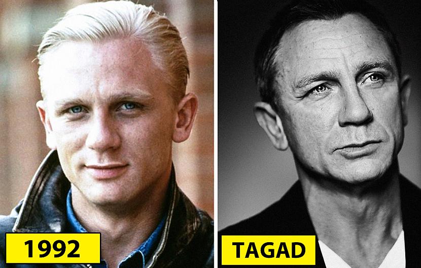 Daniels Kreigs Autors: matilde Kā izskatījās aktieri savas karjeras sākumā un kā viņi izskatās tagad