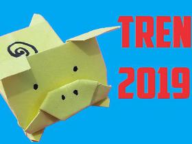 Origami pig trend 2019
