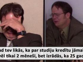 13 smieklīgas, bet patiesas memītes par studentiem un studiju kredītiem